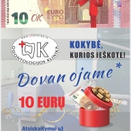 DOVANOJAME 10 OK EURŲ 