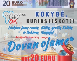 Didžiausių metų švenčių proga - nuoširdūs sveikinimai ir net 20 EUR dovana kiekvienam!