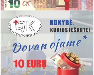 DOVANOJAME 10 OK EURŲ 